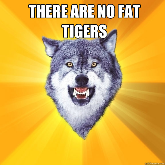 There are no fat tigers   Courage Wolf