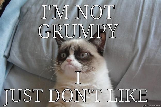I'M NOT GRUMPY I JUST DON'T LIKE YOU Grumpy Cat
