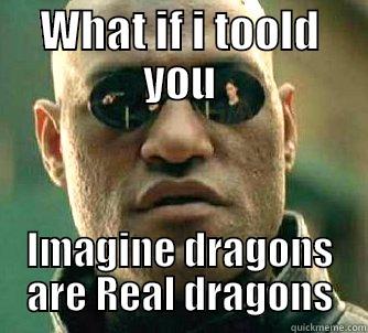 WHAT IF I TOOLD YOU IMAGINE DRAGONS ARE REAL DRAGONS Matrix Morpheus