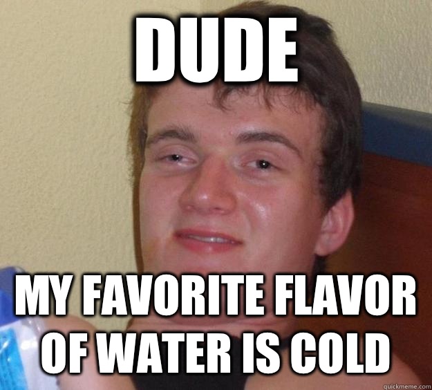 Dude My favorite flavor of water is cold - Dude My favorite flavor of water is cold  10 Guy