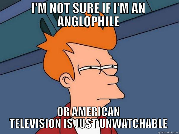 I'M NOT SURE IF I'M AN ANGLOPHILE OR AMERICAN TELEVISION IS JUST UNWATCHABLE Futurama Fry