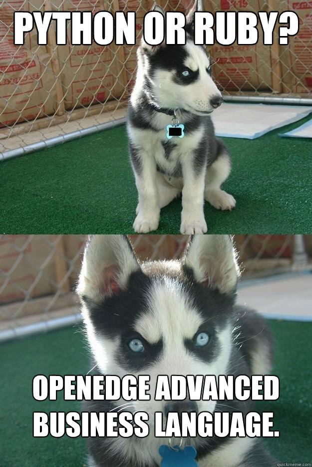 Python or Ruby? Openedge Advanced Business Language.  - Python or Ruby? Openedge Advanced Business Language.   Insanity puppy