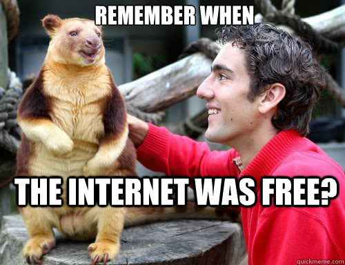 Remember when The internet was free?  Remembering Tree Kangaroo