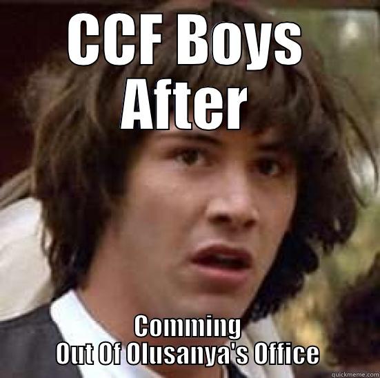 CCF BOYS AFTER COMMING OUT OF OLUSANYA'S OFFICE conspiracy keanu