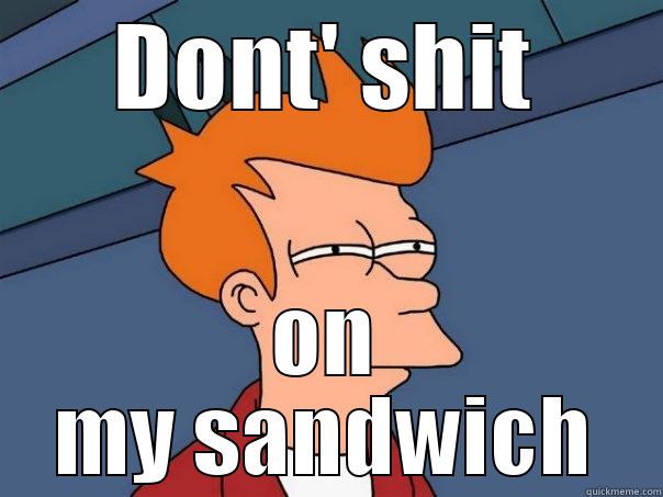 DONT' SHIT ON MY SANDWICH Futurama Fry