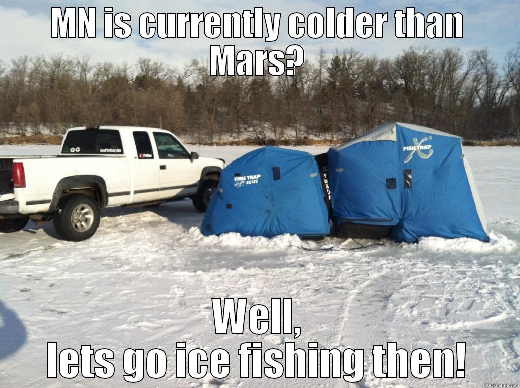 Fishing in cold - MN IS CURRENTLY COLDER THAN MARS? WELL, LETS GO ICE FISHING THEN! Misc