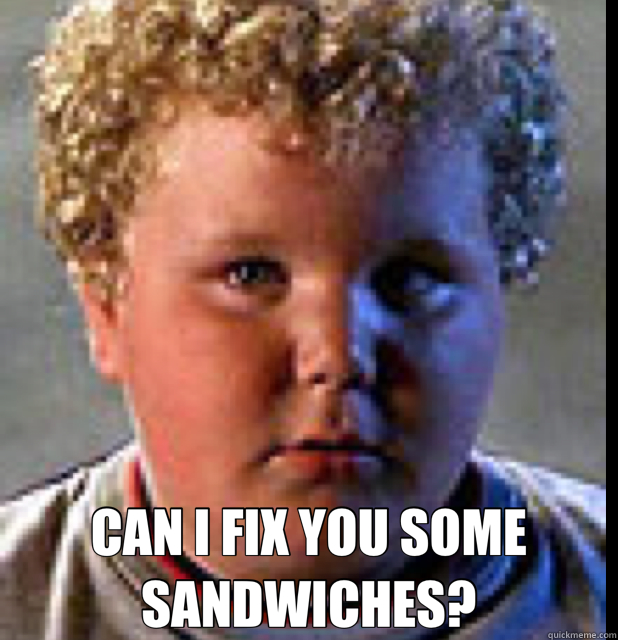  CAN I FIX YOU SOME SANDWICHES?  