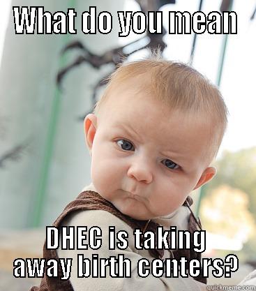 WHAT DO YOU MEAN DHEC IS TAKING AWAY BIRTH CENTERS? skeptical baby