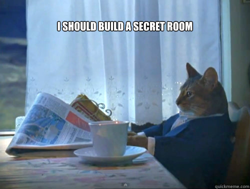 I should build a secret room  - I should build a secret room   120Cat