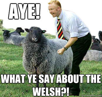 AYE! What YE SAY ABOUT THE WELSH?! - AYE! What YE SAY ABOUT THE WELSH?!  Insultijng a Welshman