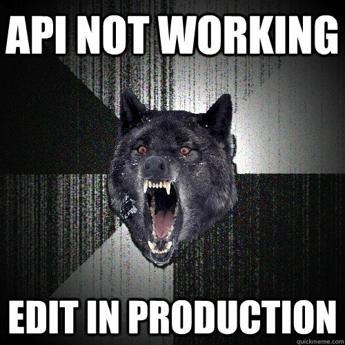 api not working edit in production  Insanity Wolf