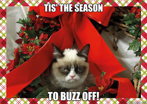 tis' the season  to buzz off!  - tis' the season  to buzz off!   A Grumpy Cat Christmas