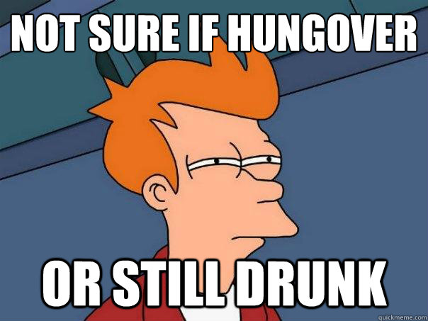 Not sure if hungover or still drunk  Futurama Fry