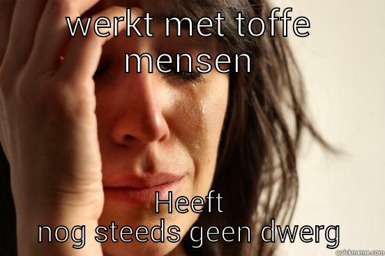 First world problem - WERKT MET TOFFE MENSEN HEEFT NOG STEEDS GEEN DWERG First World Problems