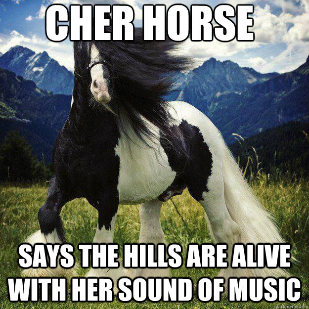 Cher horse says the hills are alive with her sound of music - Cher horse says the hills are alive with her sound of music  Cher Horse