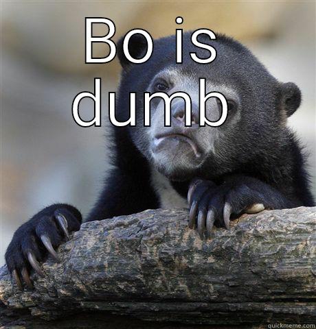 BO IS DUMB  Confession Bear