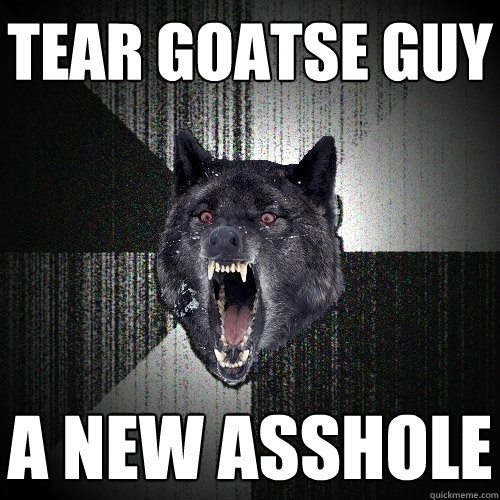 Tear goatse guy a new asshole - Tear goatse guy a new asshole  Insanity Wolf