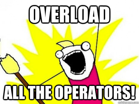OVERLOAD ALL THE OPERATORS! - OVERLOAD ALL THE OPERATORS!  Misc