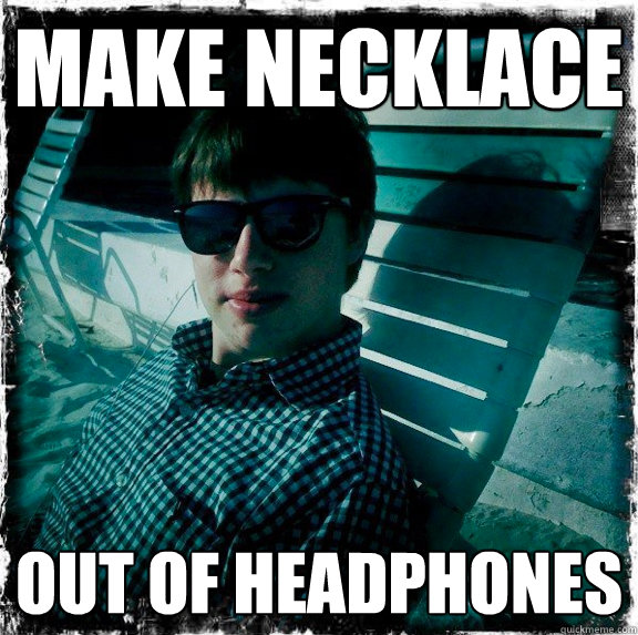 make necklace out of headphones   Wannabe Hipster Benton