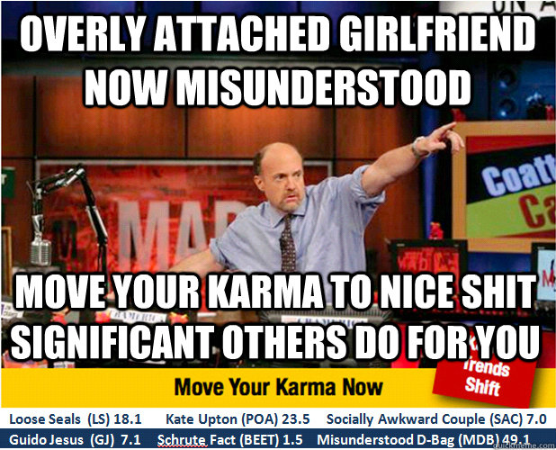 Overly attached girlfriend now misunderstood Move your karma to nice shit significant others do for you  
