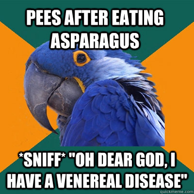 pees after eating Asparagus *Sniff* 