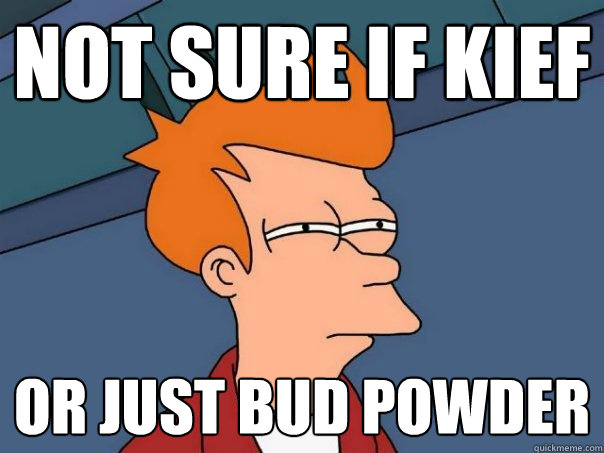 Not sure if kief or just bud powder  Futurama Fry