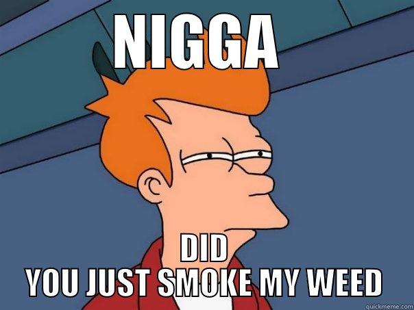 NIGGA  DID YOU JUST SMOKE MY WEED Futurama Fry