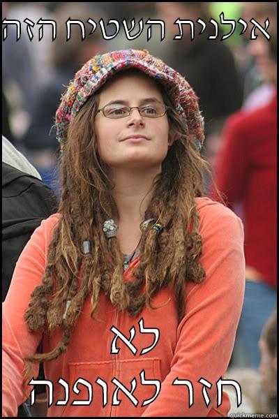 אילנית השטיח הזה  לא חזר לאופנה College Liberal