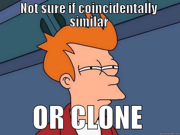 NOT SURE IF COINCIDENTALLY SIMILAR OR CLONE Futurama Fry