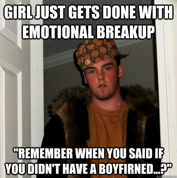 Girl just gets done with emotional breakup 