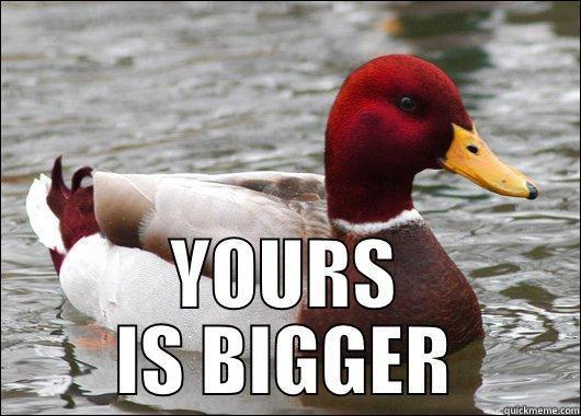  YOURS IS BIGGER Malicious Advice Mallard