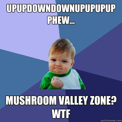 UpUPDowndownupupupup
phew... mushroom valley zone? wtf  Success Kid