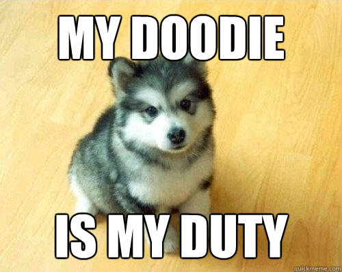 my doodie is my duty  - my doodie is my duty   Baby Courage Wolf