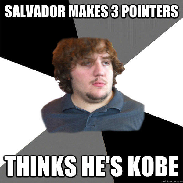 Salvador makes 3 pointers thinks he's Kobe - Salvador makes 3 pointers thinks he's Kobe  Family Tech Support Guy