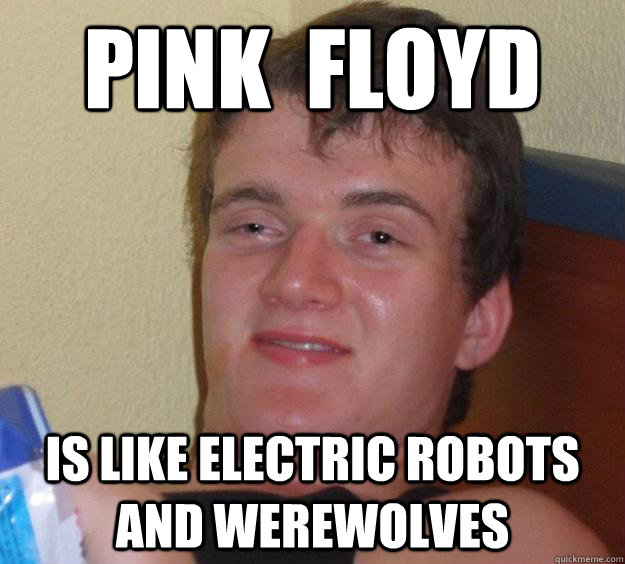 pink  floyd is like electric robots and werewolves  10 Guy