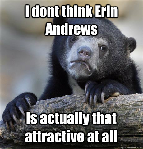 I dont think Erin Andrews  Is actually that attractive at all - I dont think Erin Andrews  Is actually that attractive at all  Confession Bear