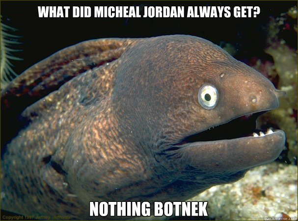 What did Micheal Jordan always get? Nothing Botnek  Bad Joke Eel