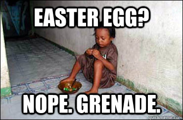 easter egg? nope. grenade. - easter egg? nope. grenade.  Third World Problems