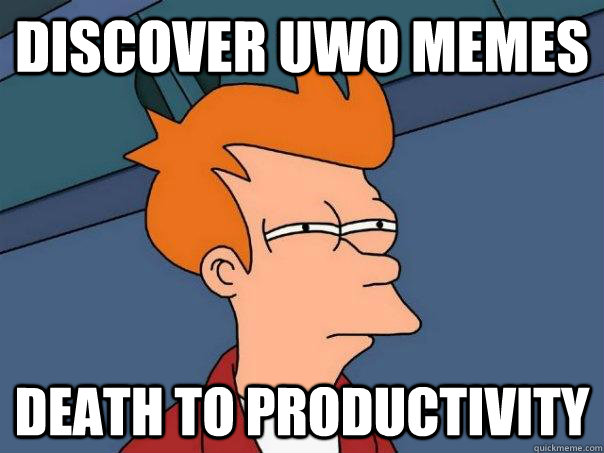 Discover UWO MEMEs Death to productivity  Futurama Fry