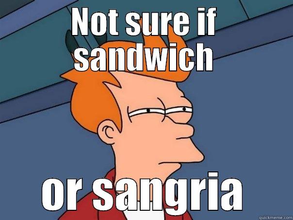 NOT SURE IF SANDWICH OR SANGRIA Futurama Fry