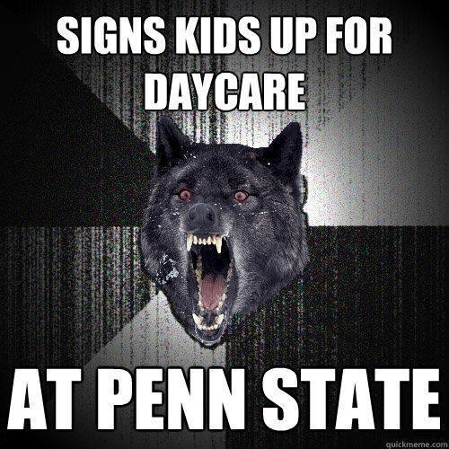 signs kids up for daycare at penn state  