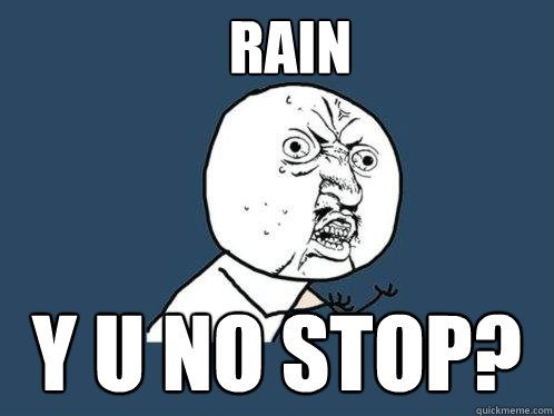 Rain Y u no stop?  Y U No