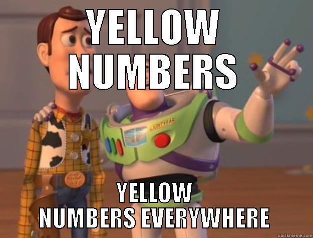 YELLOW NUMBERS YELLOW NUMBERS EVERYWHERE Toy Story