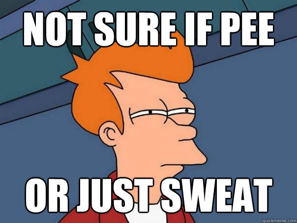 Not sure if pee Or just sweat - Not sure if pee Or just sweat  Futurama Fry