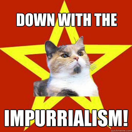 Down with the impurrialism!  Lenin Cat