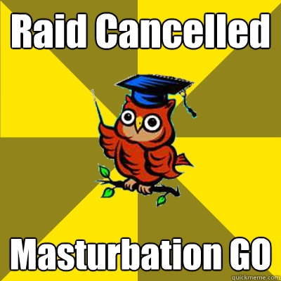 Raid Cancelled  Masturbation GO  Observational Owl