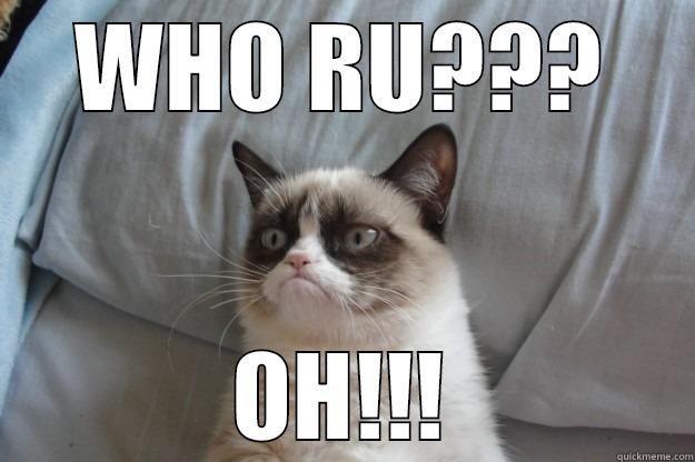 WHO RU??? OH!!! Grumpy Cat