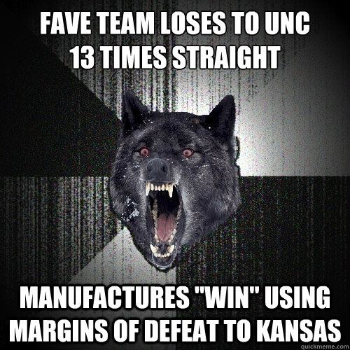 Fave team loses to UNC 
13 Times straight Manufactures 