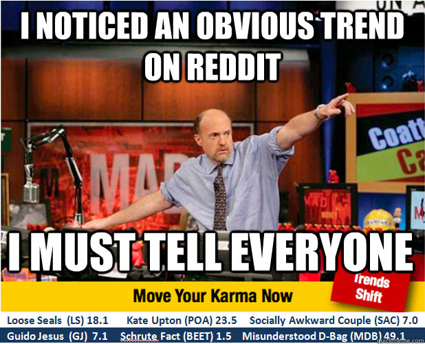 I noticed an obvious trend on Reddit I must tell everyone   Jim Kramer with updated ticker