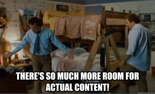  There's so much more room for actual content!  Stepbrothers Activities